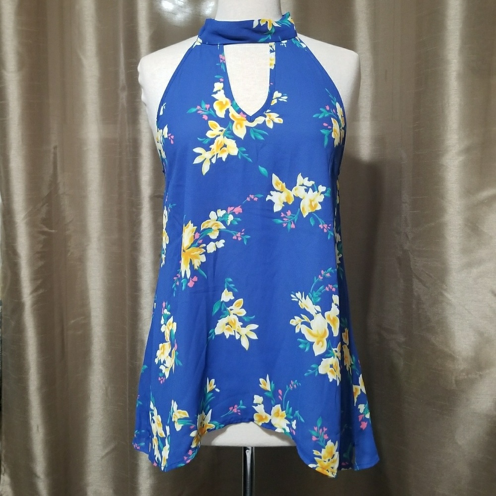 Sienna Sky Floral Halter Top Blouse